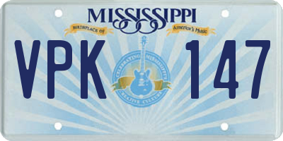 MS license plate VPK147