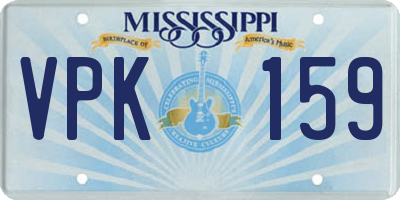 MS license plate VPK159