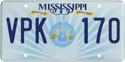 MS license plate VPK170