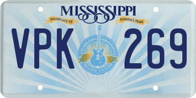 MS license plate VPK269