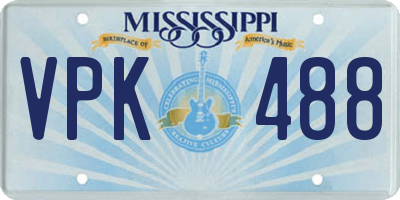 MS license plate VPK488