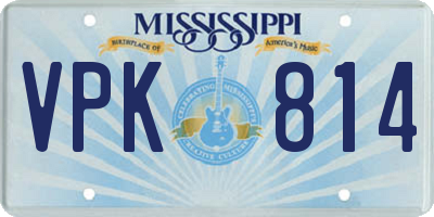 MS license plate VPK814