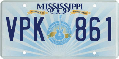 MS license plate VPK861