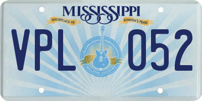 MS license plate VPL052