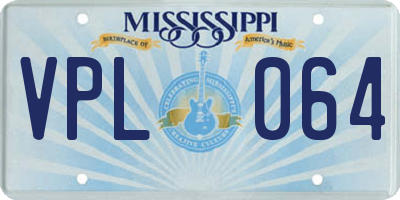 MS license plate VPL064