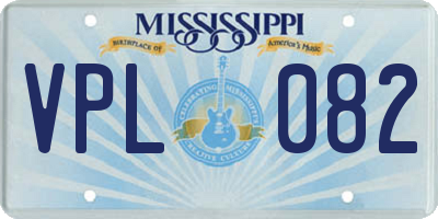 MS license plate VPL082