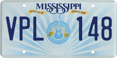 MS license plate VPL148