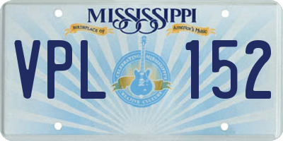 MS license plate VPL152