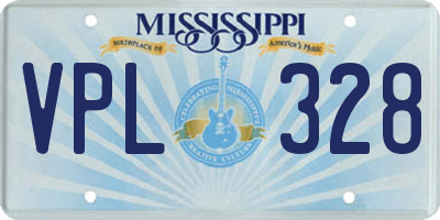 MS license plate VPL328