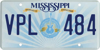 MS license plate VPL484