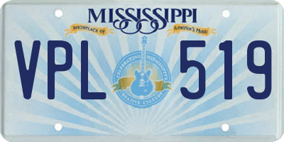 MS license plate VPL519
