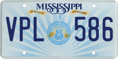 MS license plate VPL586