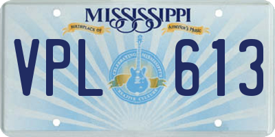 MS license plate VPL613