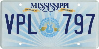 MS license plate VPL797