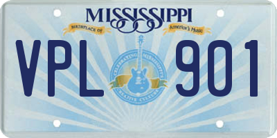 MS license plate VPL901