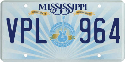 MS license plate VPL964