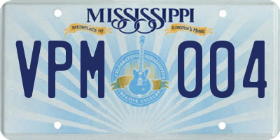 MS license plate VPM004