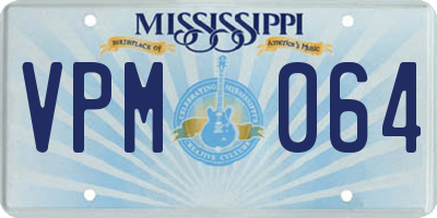 MS license plate VPM064