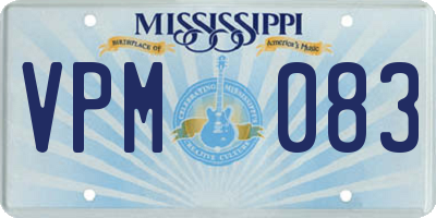 MS license plate VPM083