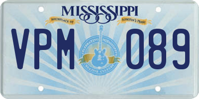 MS license plate VPM089