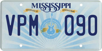 MS license plate VPM090