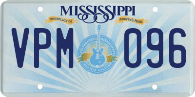 MS license plate VPM096