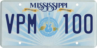 MS license plate VPM100