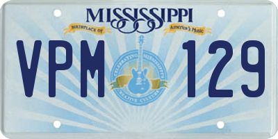 MS license plate VPM129