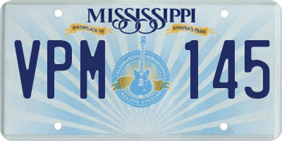 MS license plate VPM145