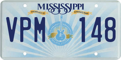 MS license plate VPM148