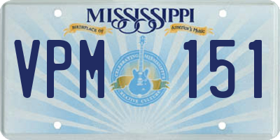 MS license plate VPM151