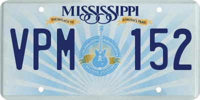 MS license plate VPM152