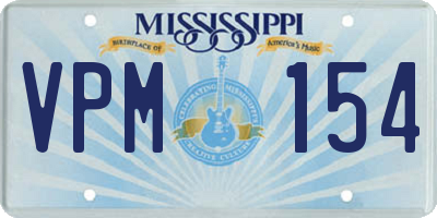 MS license plate VPM154
