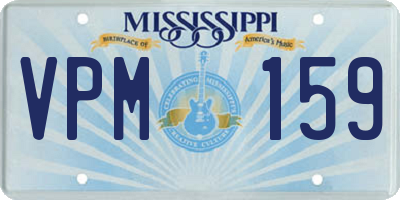 MS license plate VPM159