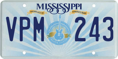 MS license plate VPM243