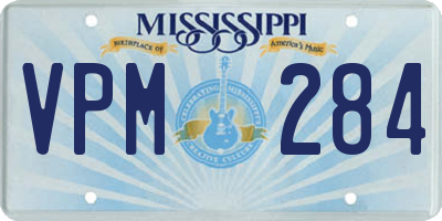 MS license plate VPM284