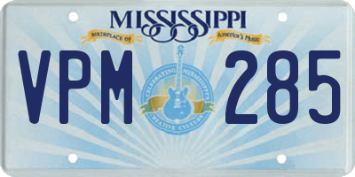 MS license plate VPM285