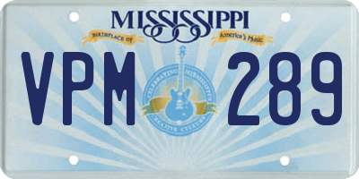 MS license plate VPM289