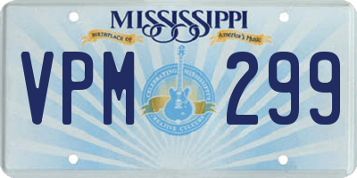MS license plate VPM299