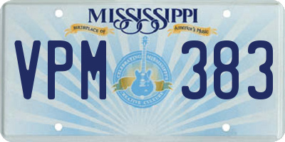 MS license plate VPM383