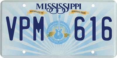 MS license plate VPM616