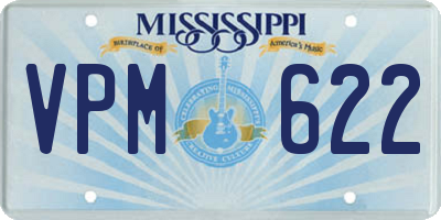 MS license plate VPM622