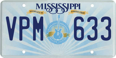 MS license plate VPM633