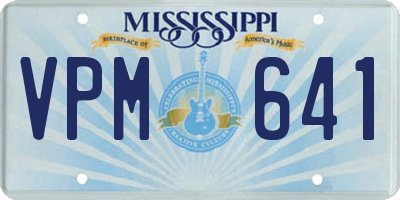 MS license plate VPM641