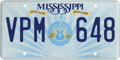 MS license plate VPM648