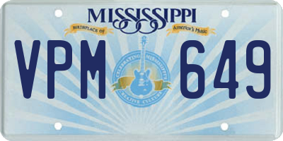 MS license plate VPM649