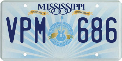MS license plate VPM686