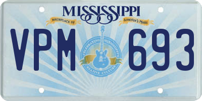 MS license plate VPM693