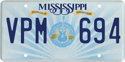 MS license plate VPM694