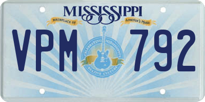 MS license plate VPM792